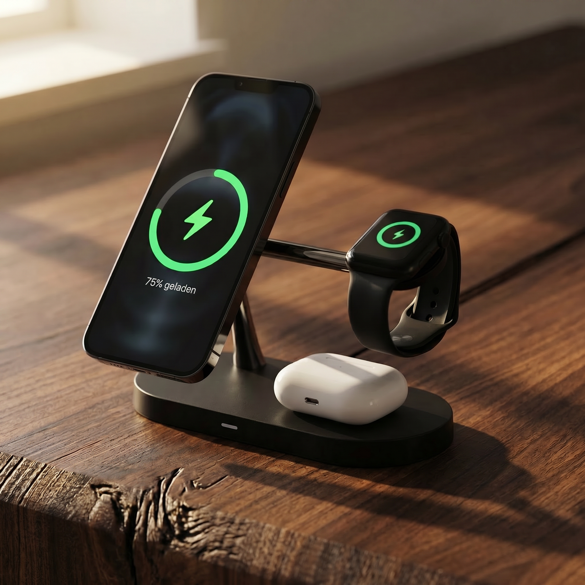 LuxCharge – 4-in-1 Wireless Charging Station for Apple and Samsung (Android)